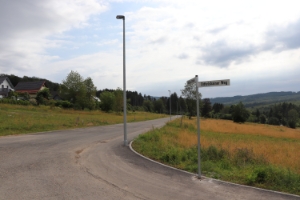 Zufahrt zum Baugebiet