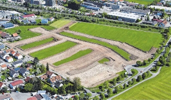 Luftbild Ströhlerweg nach Erschließungsbeginn 17.05.2022