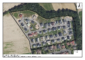 Luftbild des Neubaugebiets 'Oberer Himmelsacker', OT Marbach