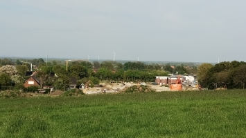 Ansicht Neubaugebiet (von Westen in Richtung Teutoburger Wald)