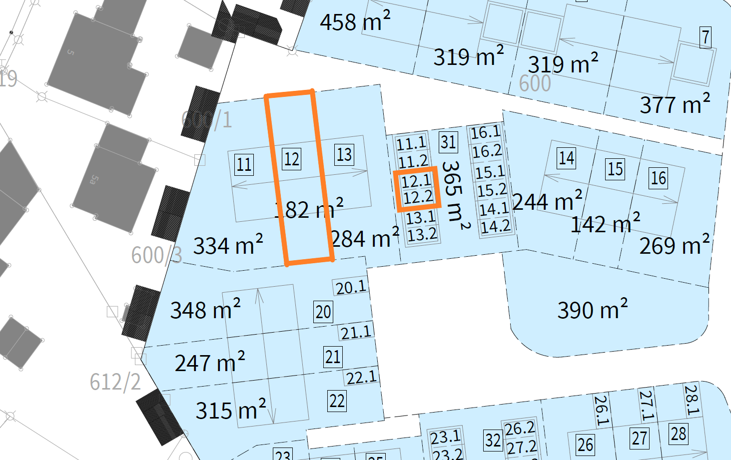 Parzelle 12 - Reihenhaus Mittelgrundstück