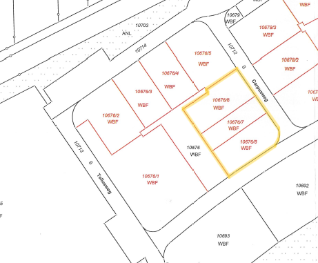 Los 1 (komplette Reihenhausgrundstücke) Bauplätze Reihenhaus 02-01, 02-02 und 02-03