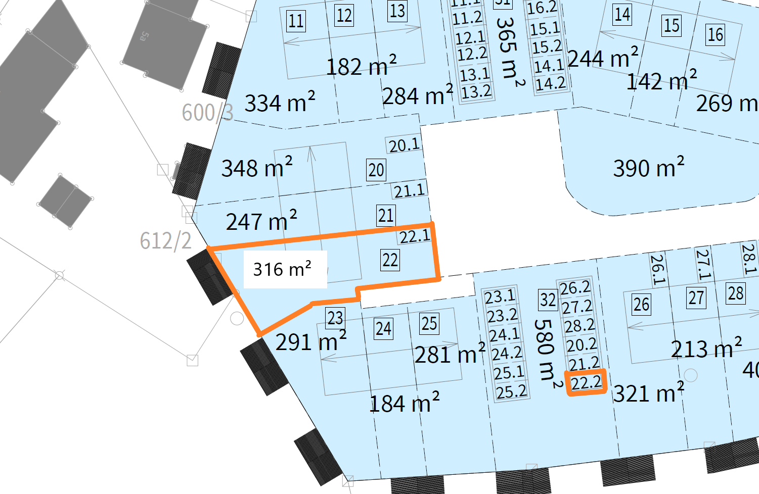 Parzelle 22 - Reihenhaus Eckgrundstück