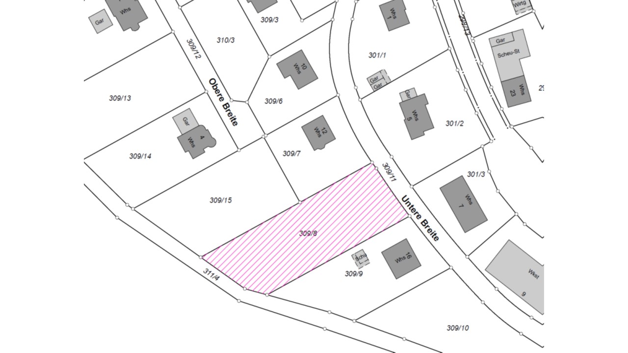 Priv. Bauplatz, Untere Breite in Kaiseringen