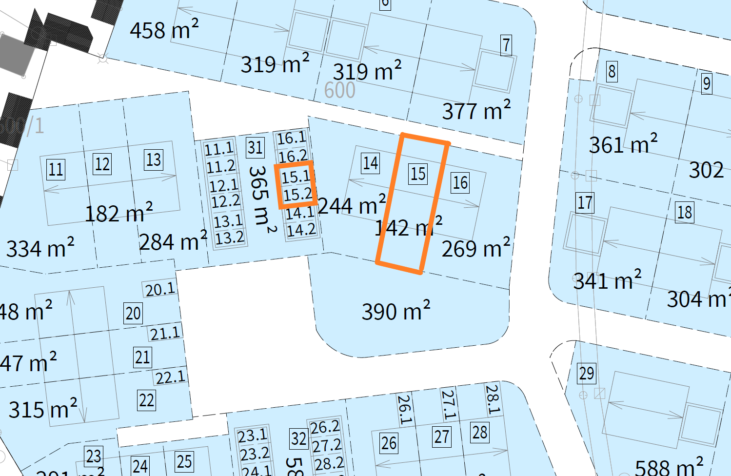 Parzelle 15 - Reihenhaus Mittelgrundstück