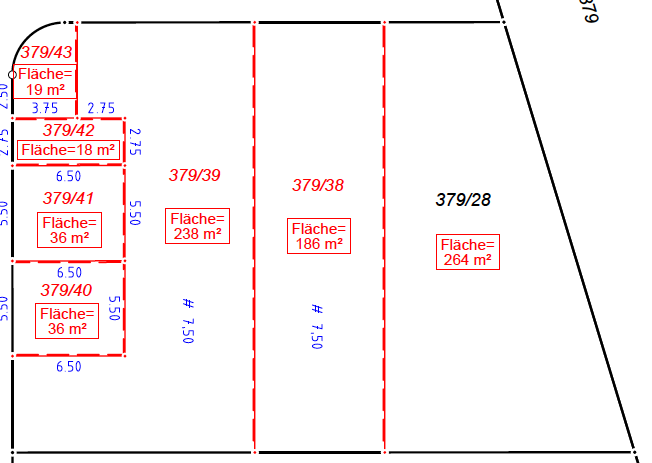 Reihenhausbauplatz, Quartier Ab, Bauplatz Nr. 39