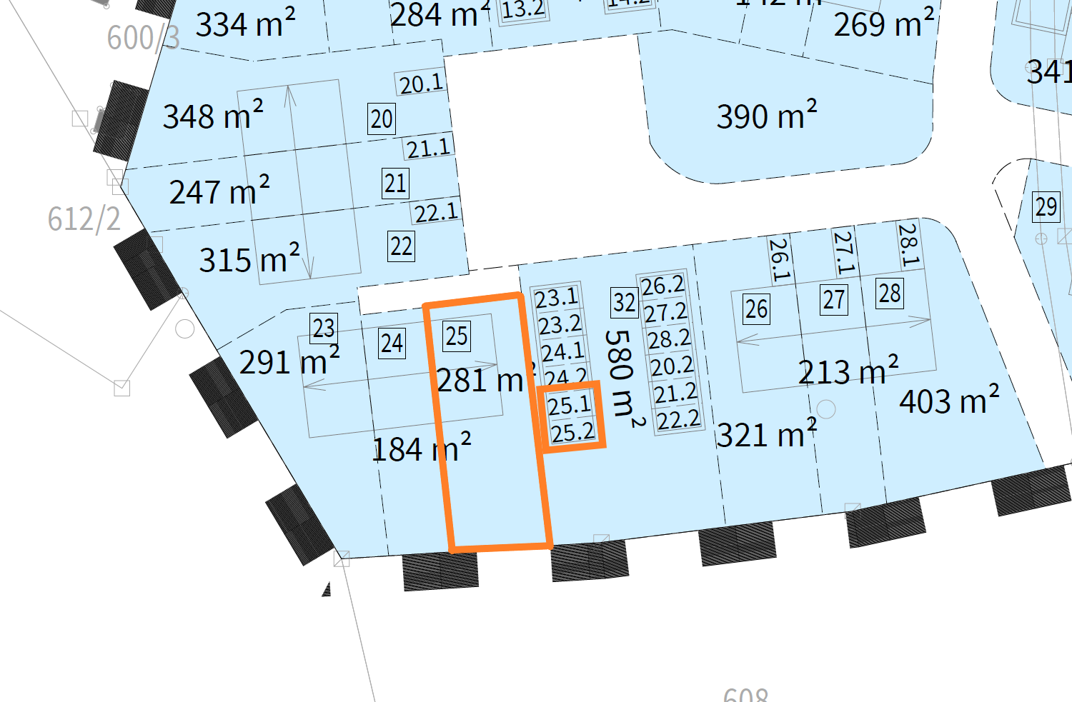 Parzelle 25 - Reihenhaus Eckgrundstück